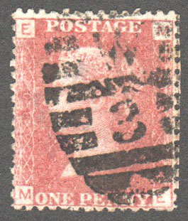 Great Britain Scott 33 Used Plate 130 - ME - Click Image to Close